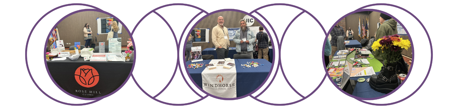 Circles with sponsor tables